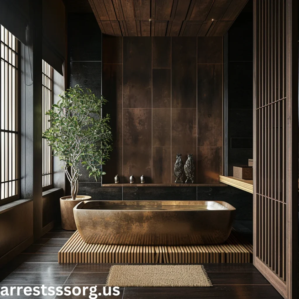 Natural Materials Japanese Style Bathroom