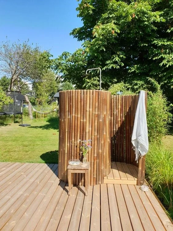 Minimalist Bamboo Shower