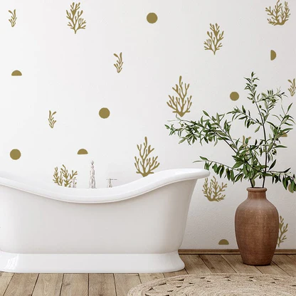 vinyl wall decals in bathroom