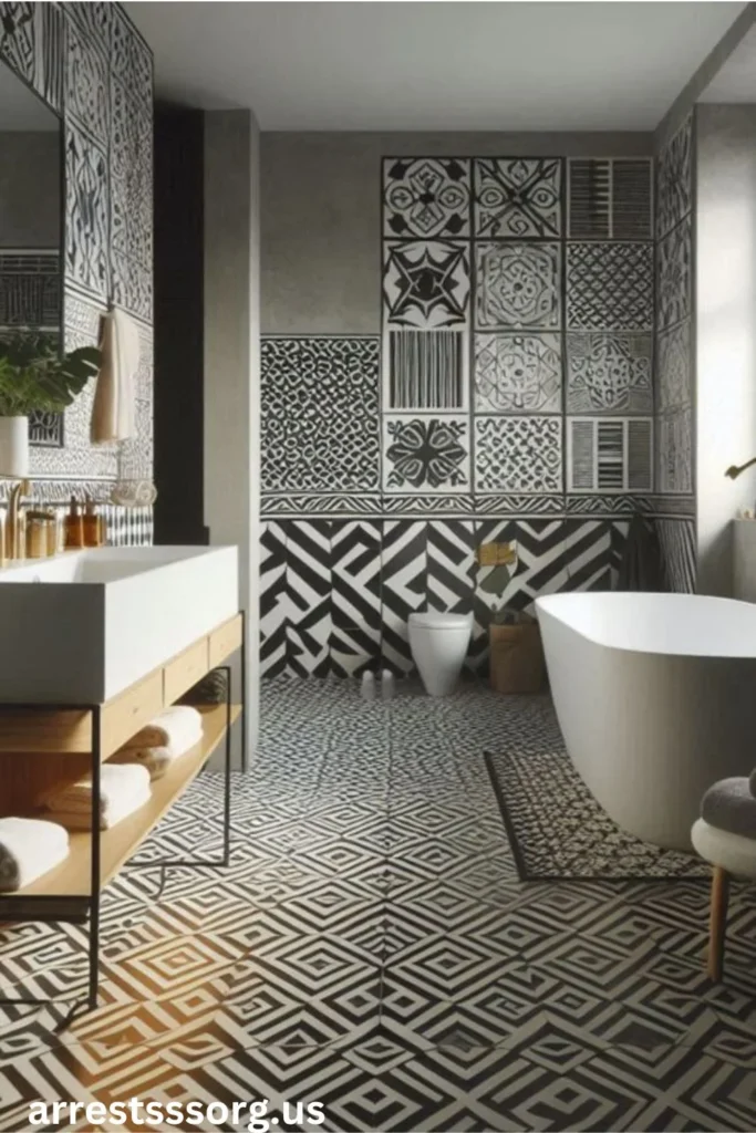 Black and White Tile Combination