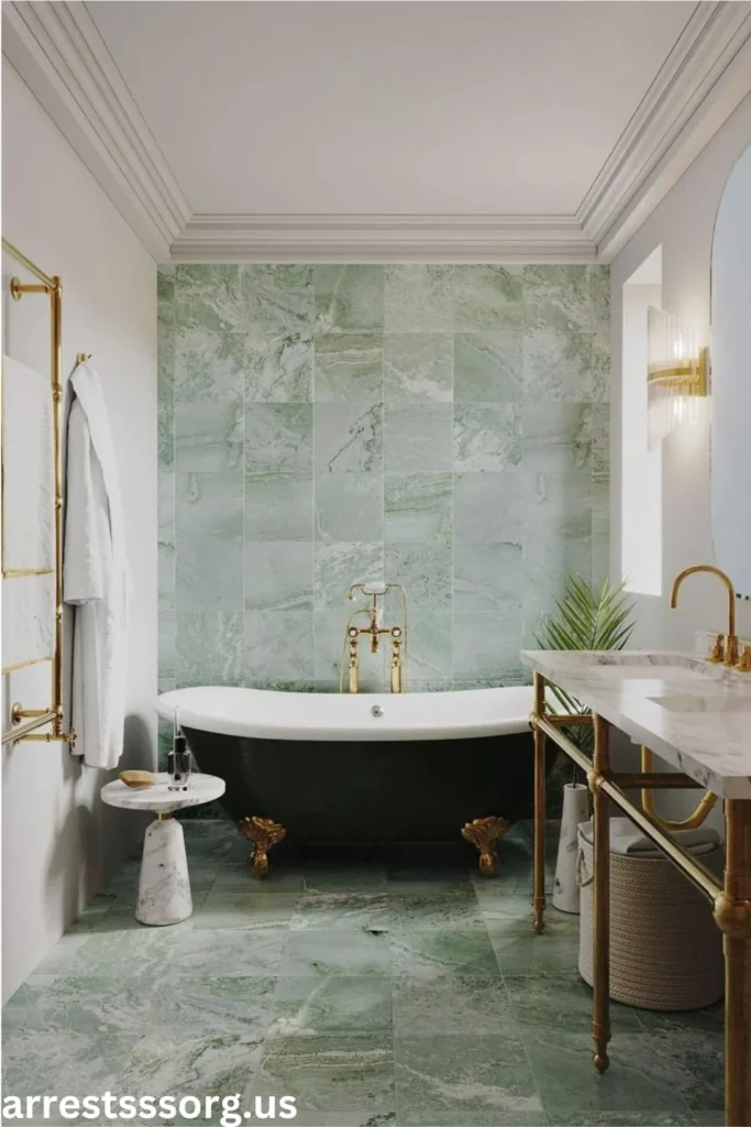 Pastel and Marble Tile Combination