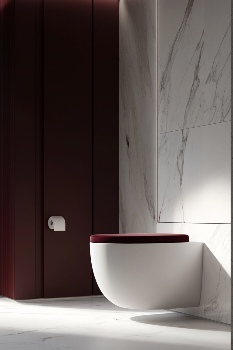  Modern Burgundy Bathroom Ideas 