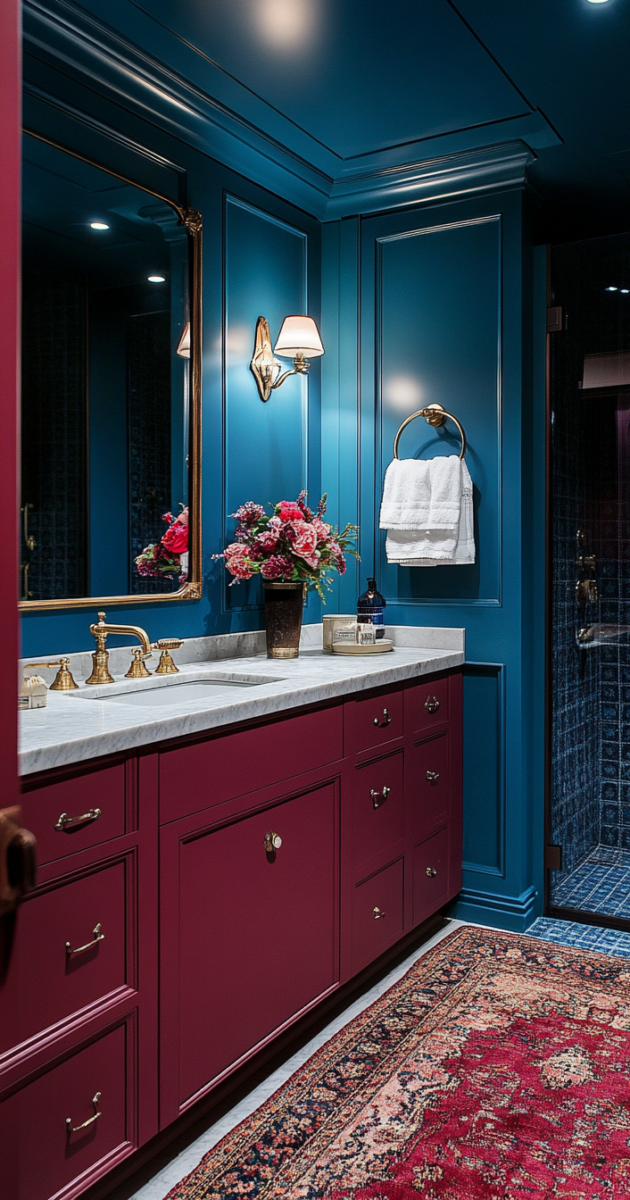  Modern Burgundy Bathroom Ideas 