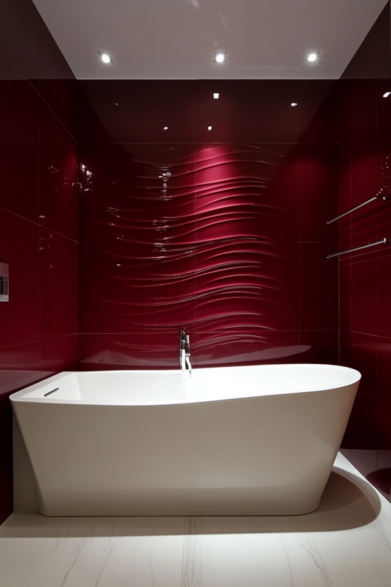  Modern Burgundy Bathroom Ideas 