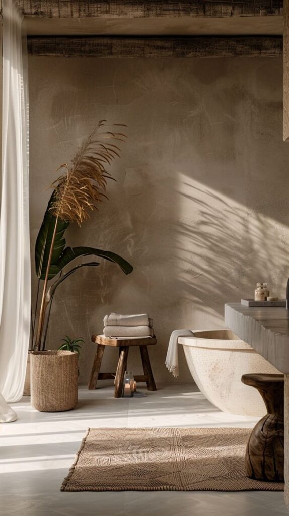 Earthy Bathroom Design