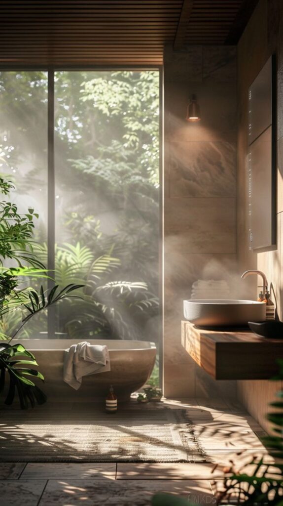 Earthy Bathroom Design