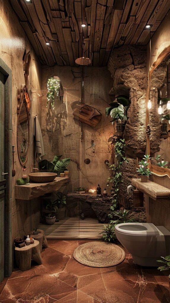 Earthy Bathroom Design