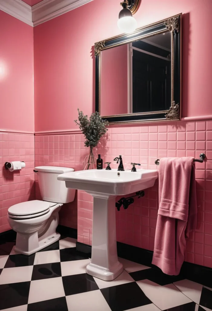 Modern Pink Bathroom 