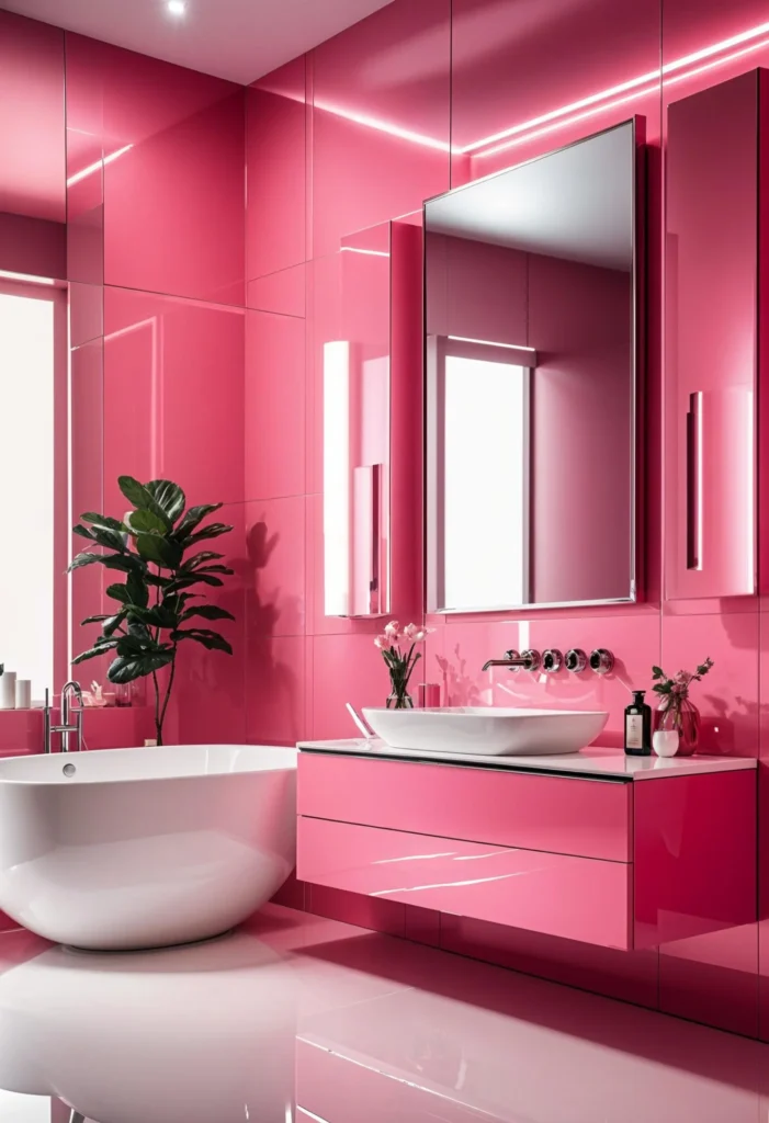 Modern Pink Bathroom Designs