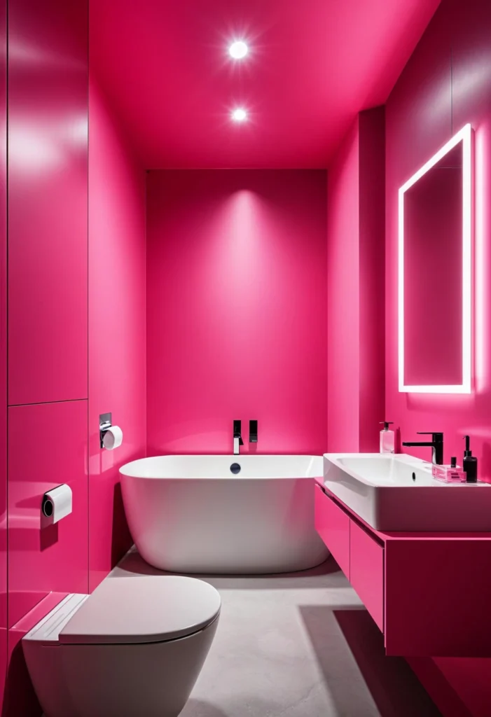 Modern Pink Bathroom Designs