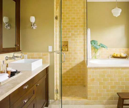 yellow bathroom design