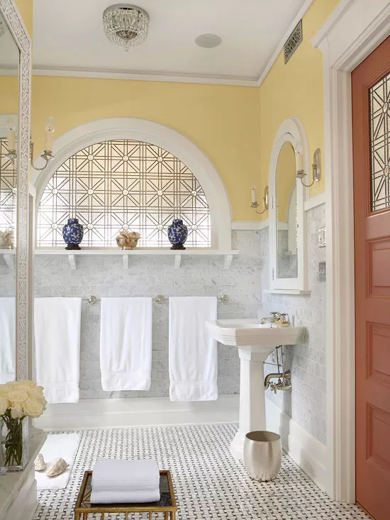 yellow bathroom design